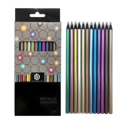 цветные карандаши 12 цветов Engross Penart Metallc colours Металлик