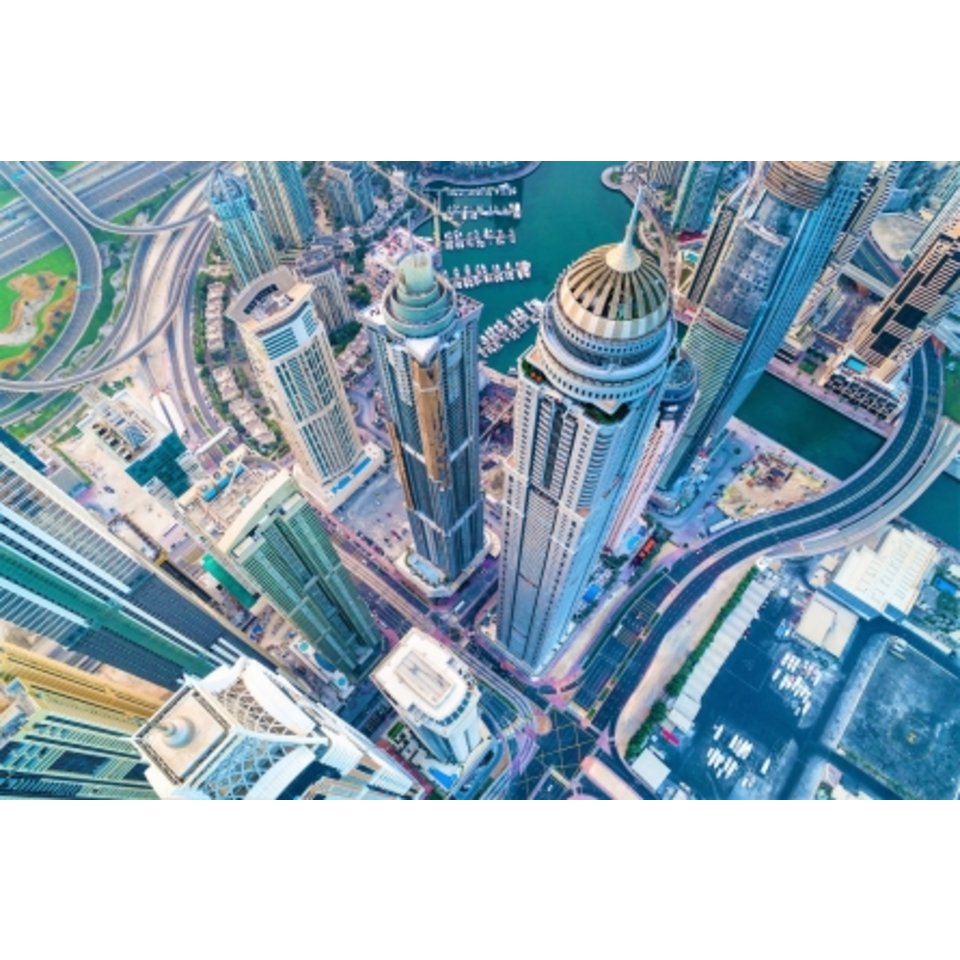 картина по номерам Вид на небоскребы 40х50см Х-9002