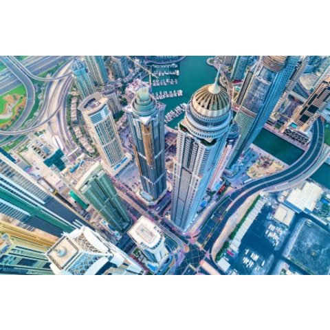 картина по номерам Вид на небоскребы 40х50см Х-9002