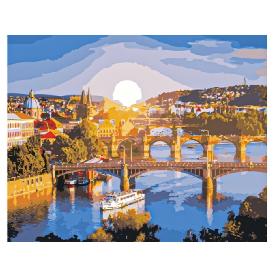 картина по номерам Красивые мосты 40х50см Х-9195