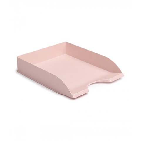 лоток для бумаг горизонтальный пластиковый Дельта розовый Стамм ЛТ642