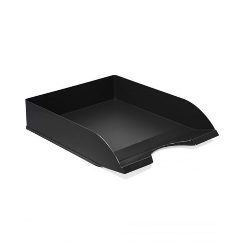 лоток для бумаг горизонтальный пластиковый Дельта черный Стамм ЛТ651