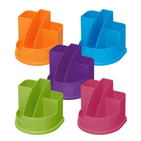 подставка для канцелярских принадлежностей пластик Авангард 5 отделений ассорти ОР55 Стамм