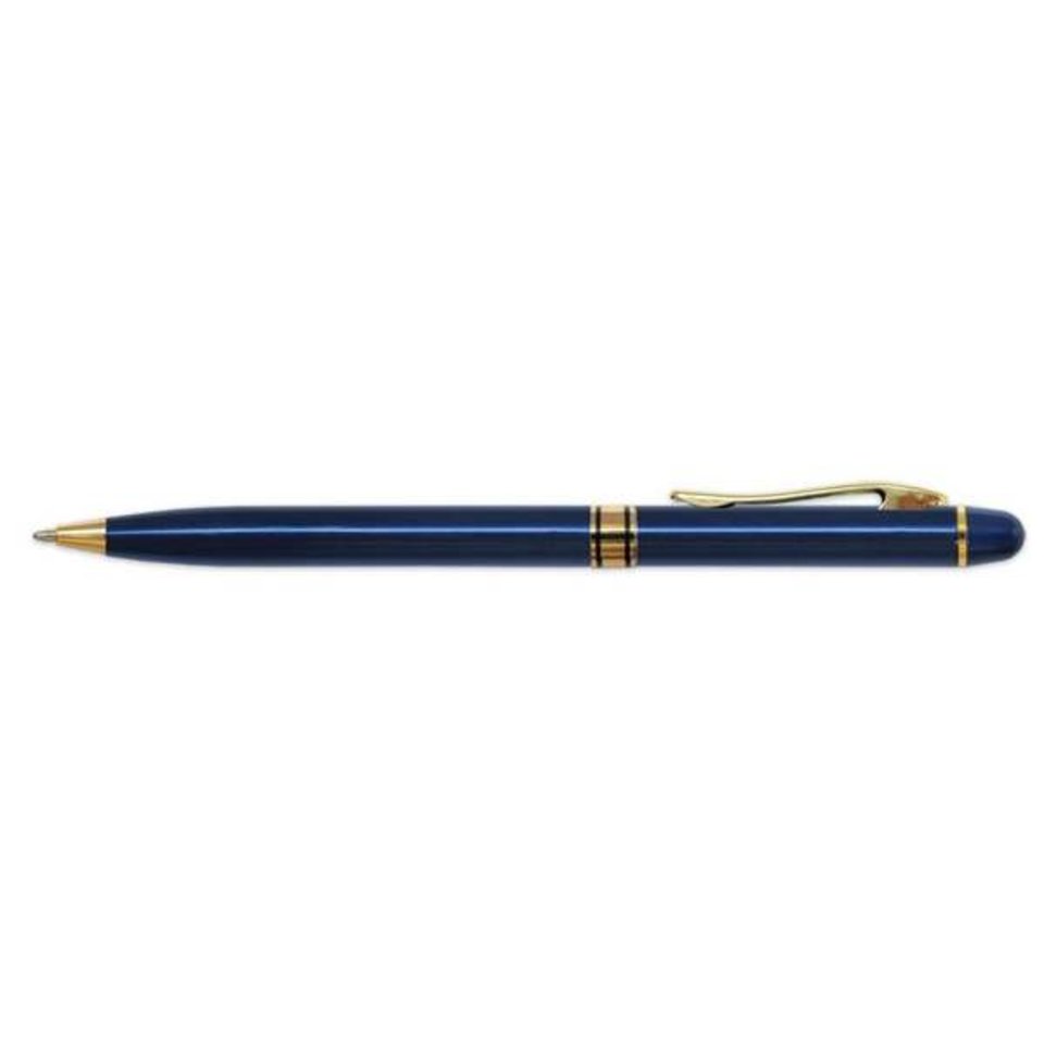 ручка шариковая Berlingo Golden Premium синий цвет корпуса, пластиковый футляр