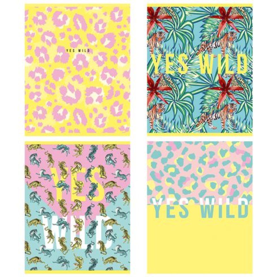тетрадь 48 листов Yes wild в клетку 9080 BG