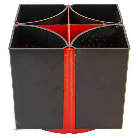 подставка для канцелярских принадлежностей пластик ассорти Квартет /02201153