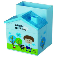 подставка для канцелярских принадлежностей пластик детская Домик Deli E9138 427586