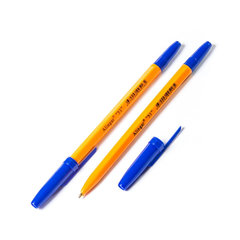 ручка шариковая КОРВИНА аналог синяя Оранжевый корпус