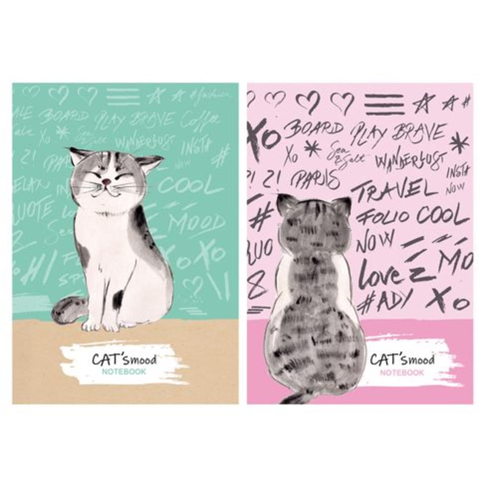 записная книжка А6 64 листа Cat&Mood 8841 BG