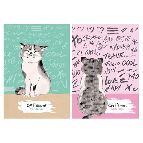 записная книжка А6 64 листа Cat&Mood 8841 BG