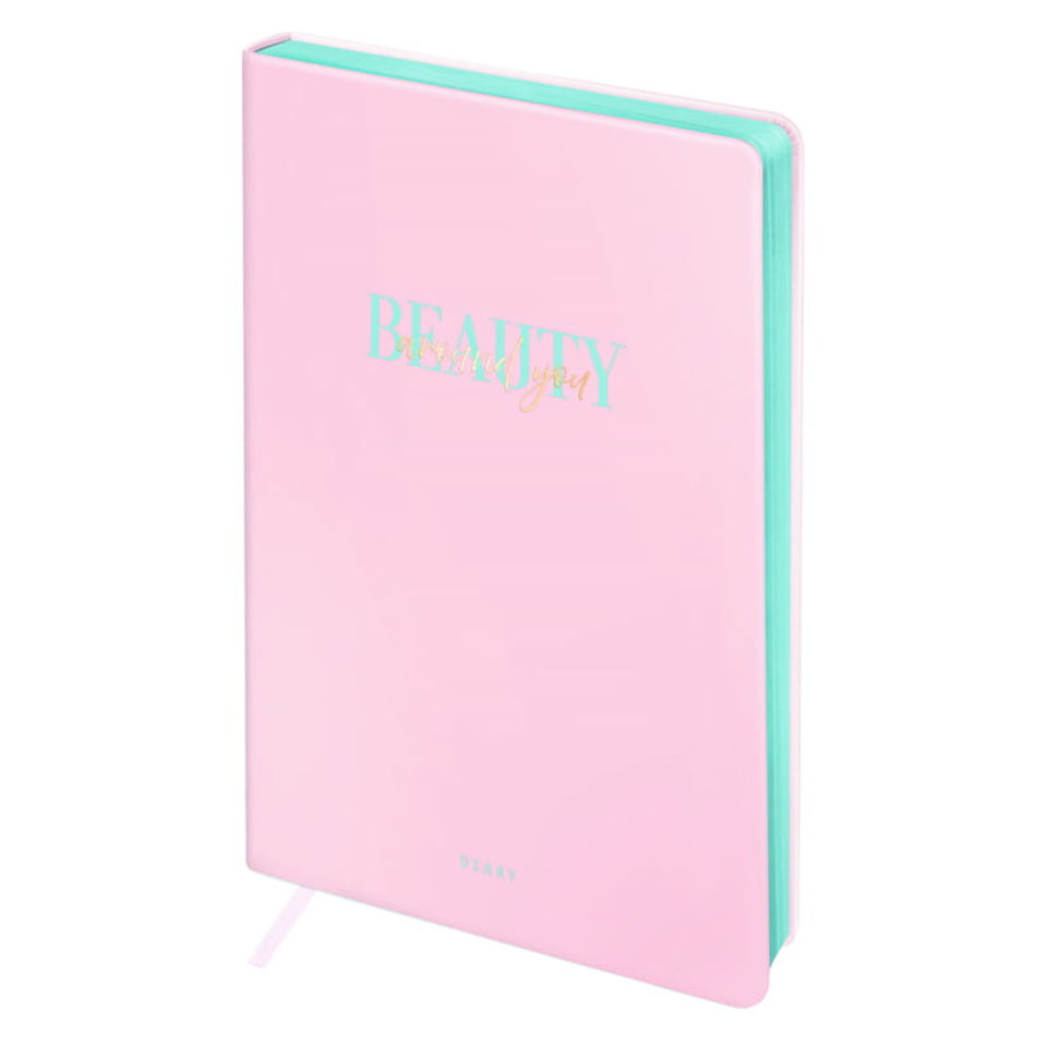 ежедневник недатированный А5 твердый переплет Essential. Pink ENA5-25522