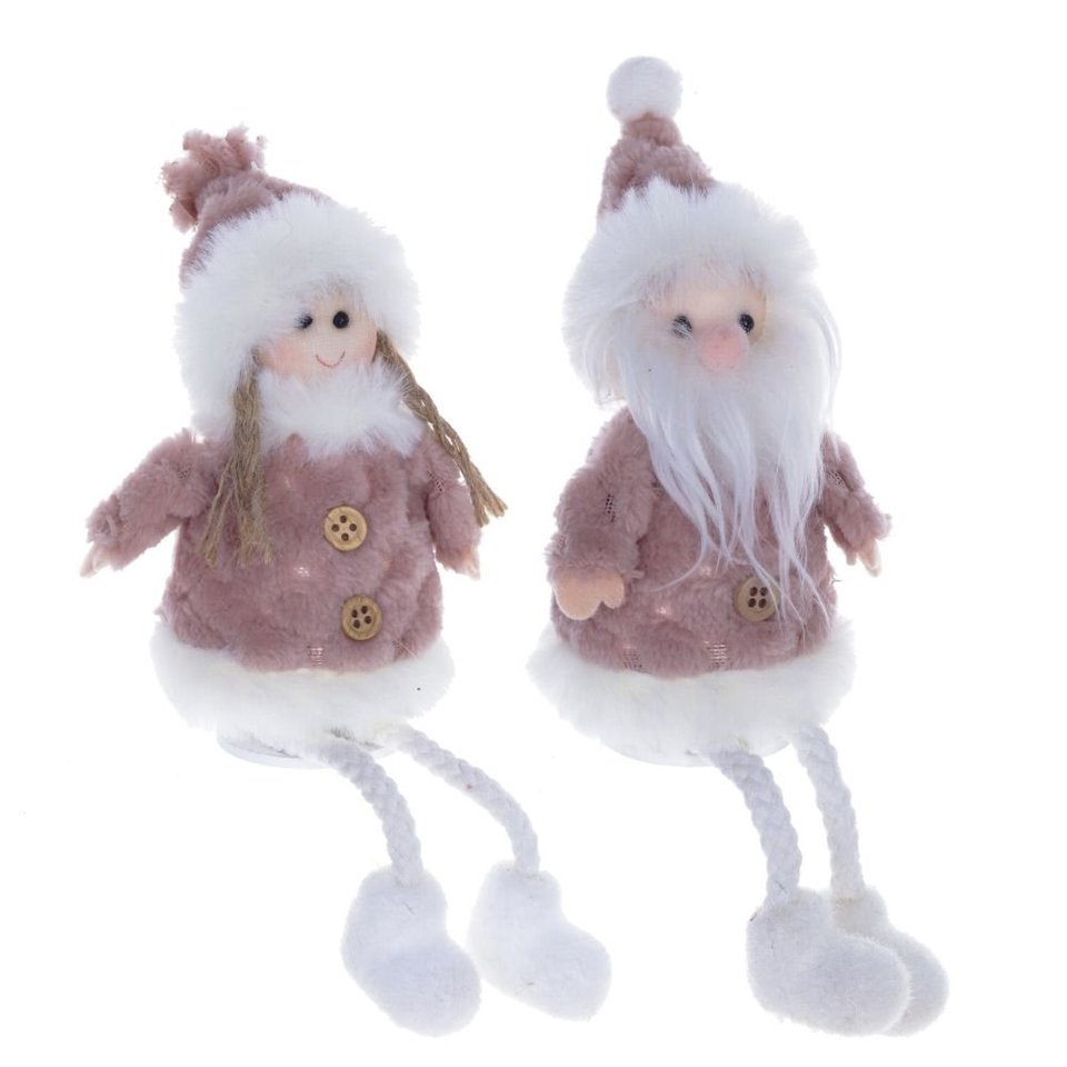 игрушка новогодняя Дед Мороз/Снегурочка 19см 2 вида 741902