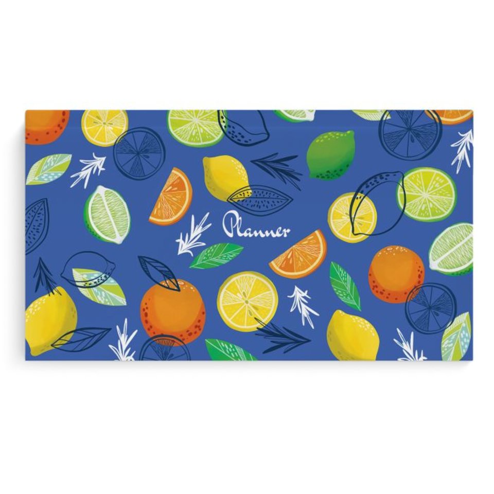 еженедельник недатированный А7 интегральная обложка планинг Цитрусы 50711