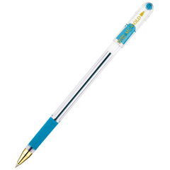 ручка шариковая Mun-Hwa MC Gold голубая, масляная основа 0.5мм резиновая вставка