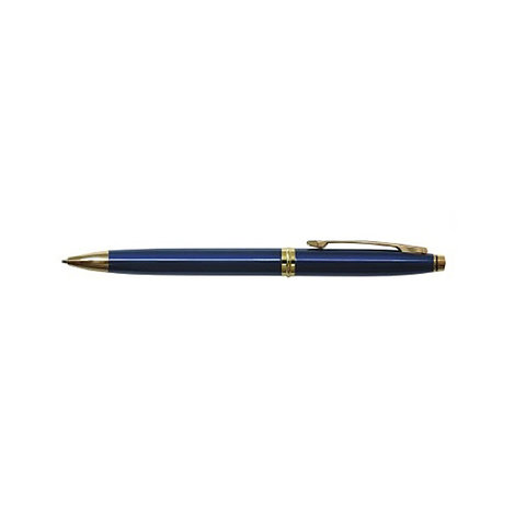 ручка шариковая Berlingo Golden Silver Luxe синий цвет корпуса, пластиковый футляр