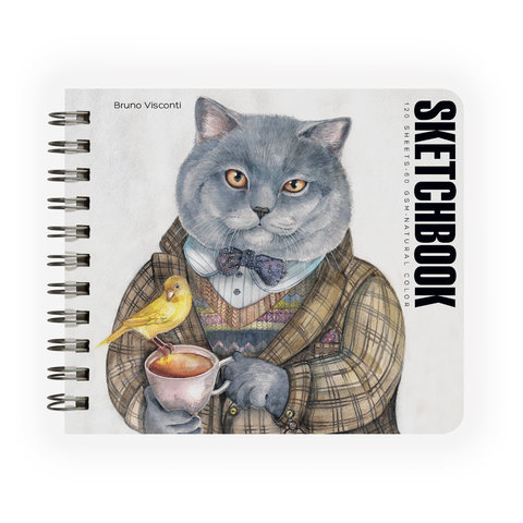 скетчбук А5 120 листов Bruno Visconti на гребне 60г/м2 пухлая 1-550/01