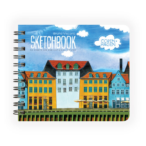 скетчбук А5 50 листов Bruno Visconti на гребне 200г/м2 1-550/05