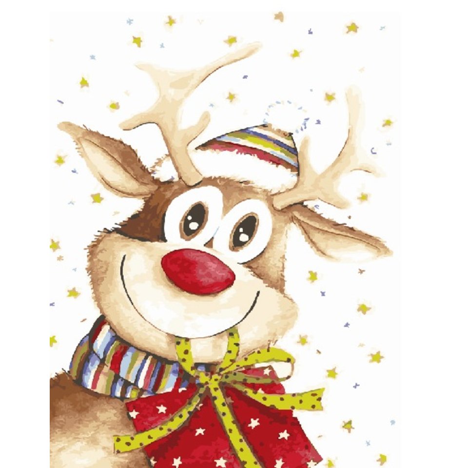 картина по номерам Рождественский подарок 40х50см PK16072