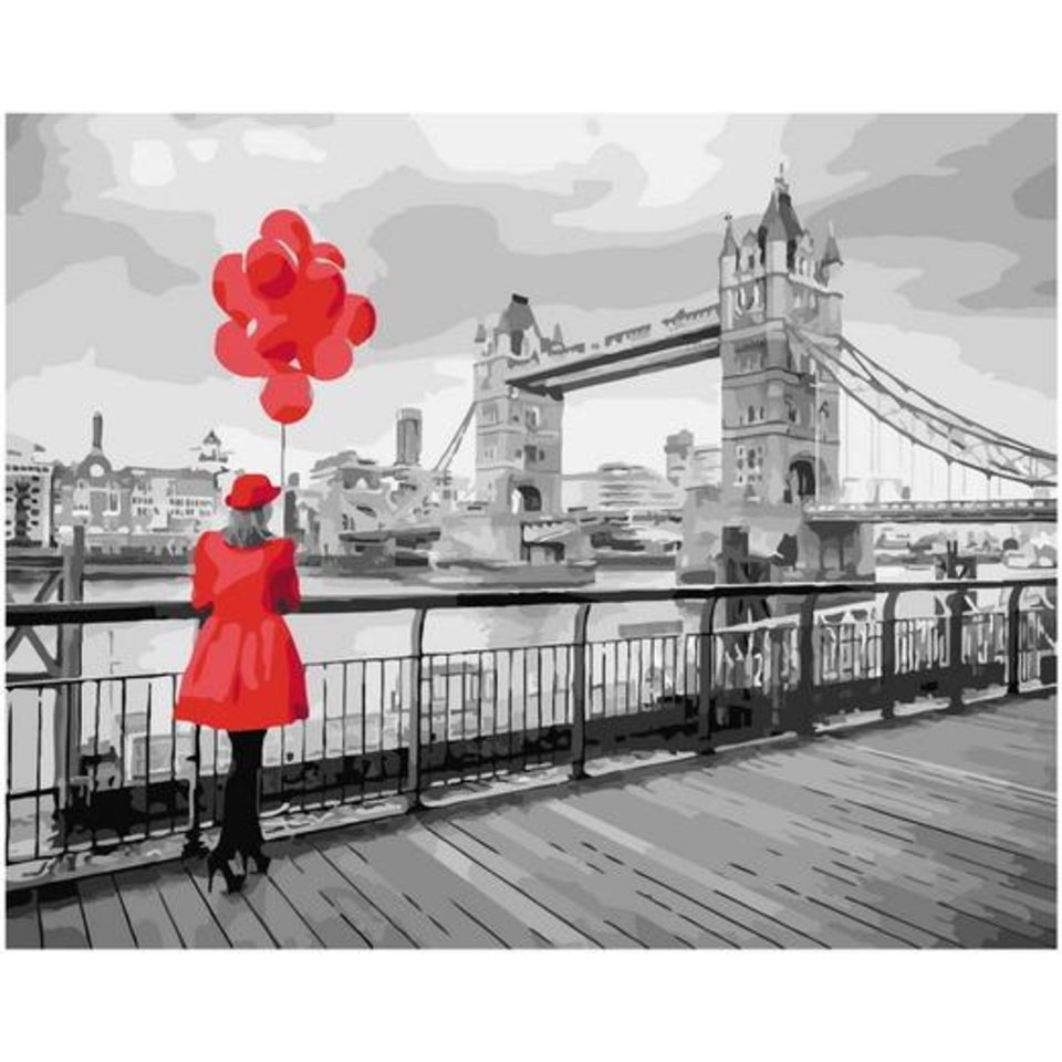 картина по номерам Лондонская леди 40х50см GX36506