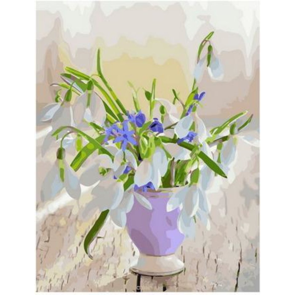 картина по номерам Ранний весенний букет 40х50см PK68080