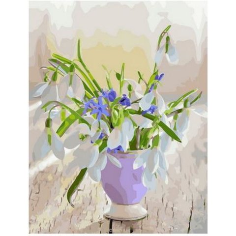 картина по номерам Ранний весенний букет 40х50см PK68080