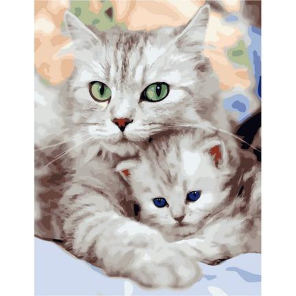 картина по номерам Заботливая мама 40х50см GX36536