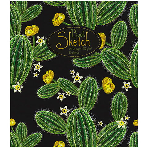 скетчбук А5 60 листов Кактус 120г/м на гребне 97743 (307945) ПЗБМ