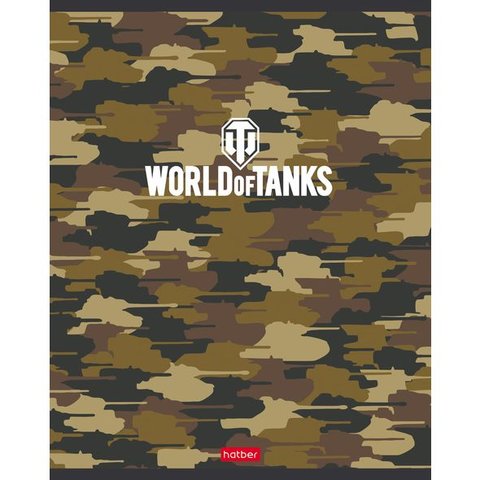 тетрадь 96 листов на гребне Танки 5 дизайнов (WOT) 038138 в клетку