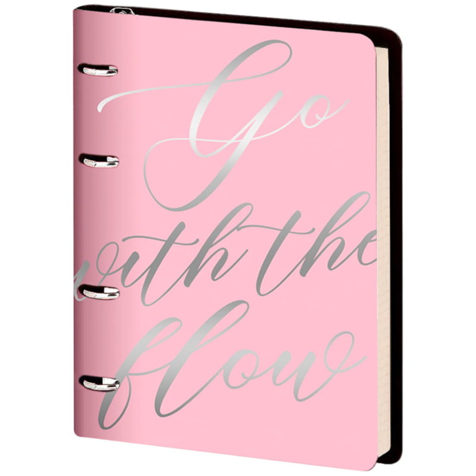 тетрадь на кольцах А5 80 листов ЛАЙТ, кожзам, Greenwich Line "Vision. Silver", тонированный блок 287534