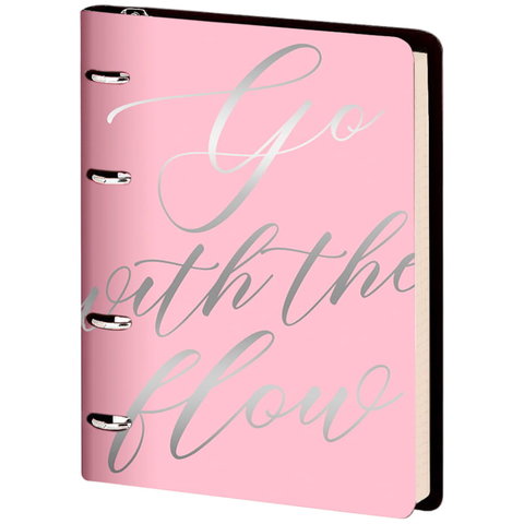 тетрадь на кольцах А5 80 листов ЛАЙТ, кожзам, Greenwich Line "Vision. Silver", тонированный блок 287534