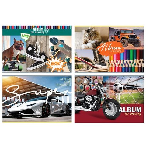 альбом для рисования 20 листов MIX мальчики 8767 BG