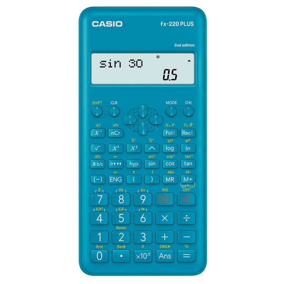 калькулятор научный 10+2 разрядов CASIO FX-220 PLUS-2, 181 фунция синий 179703