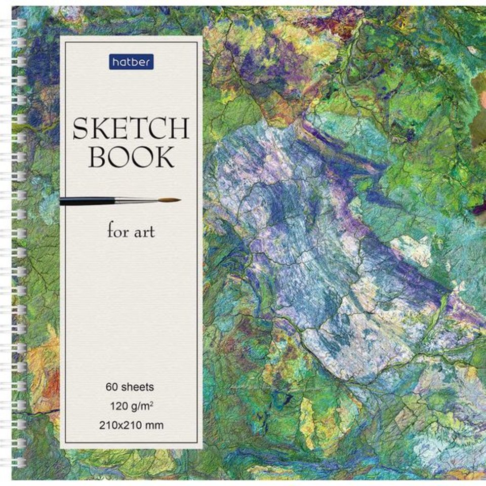 скетчбук А4 квадратный 60 листов For Art 210х210 на гребне 24056(065675)