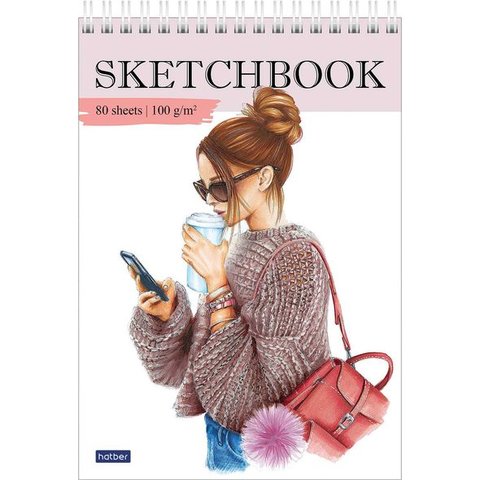 скетчбук А5 80 листов Happy time на гребне 23830 (066492)