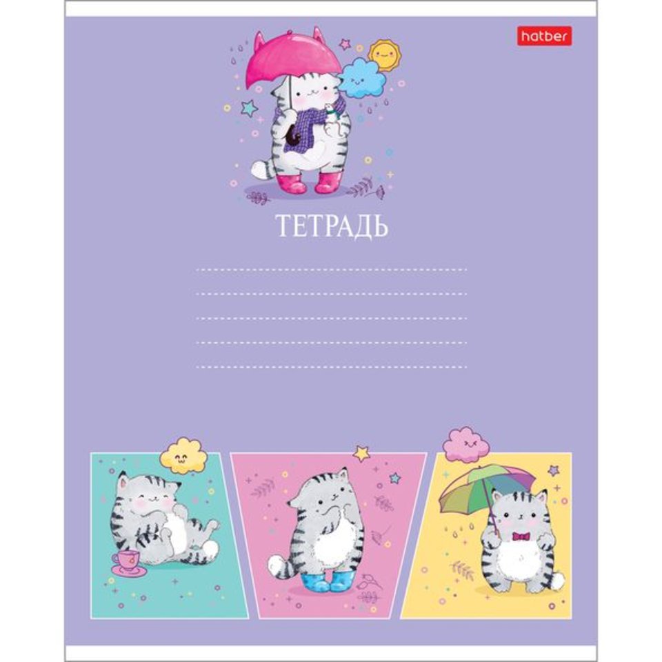 тетрадь 12 листов Приключения кота Пирожка кле 067653