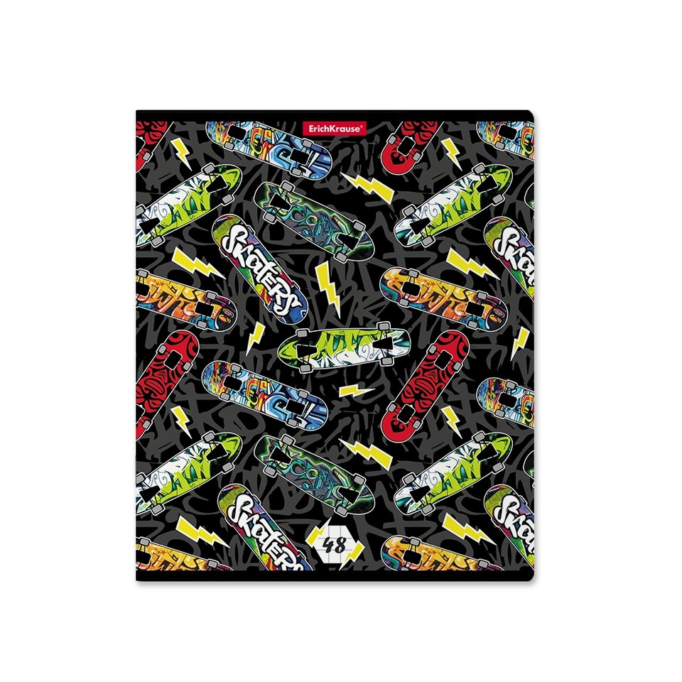 тетрадь 48 листов Neon Skate в клетку 49613