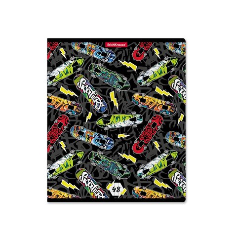 тетрадь 48 листов Neon Skate в клетку 49613
