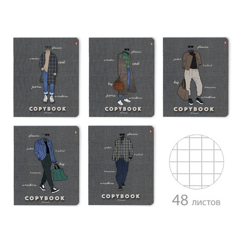 тетрадь 48 листов На стиле в клетку 7-48-1082