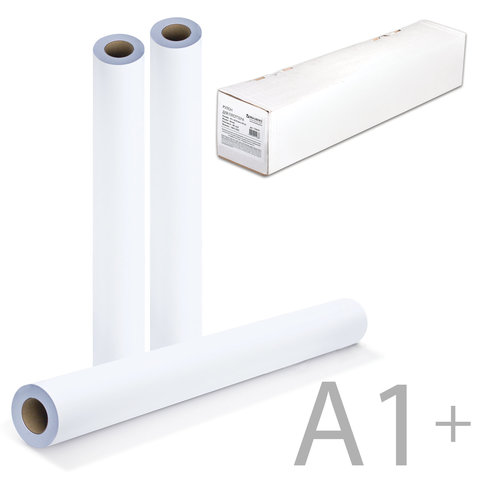 рулон для плоттера 610*45*50,8 CIE146% 90г/м Brauberg 110451