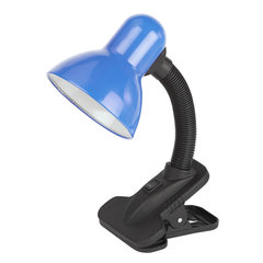 светильник ЭРА настольный N-102-Е27-40W-BU на прищепке синий