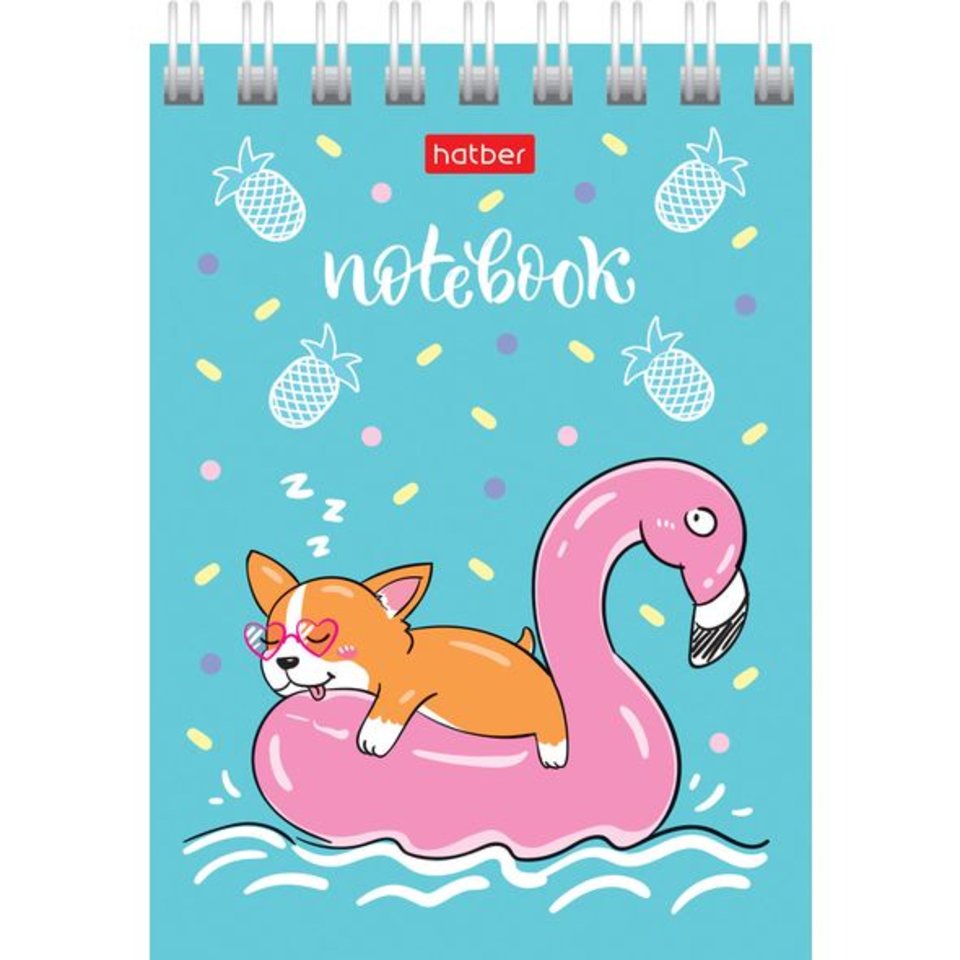 блокнот А7 40 листов Забавные корги на гребне 066621