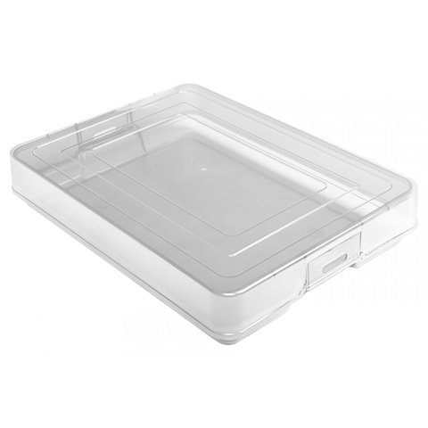 контейнер А4 для документов пластиковый с защёлками прозрачный Стамм КТ10