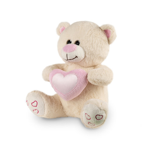 Медведь Бежевый с сердцем 22см MT-HH-B28876EC