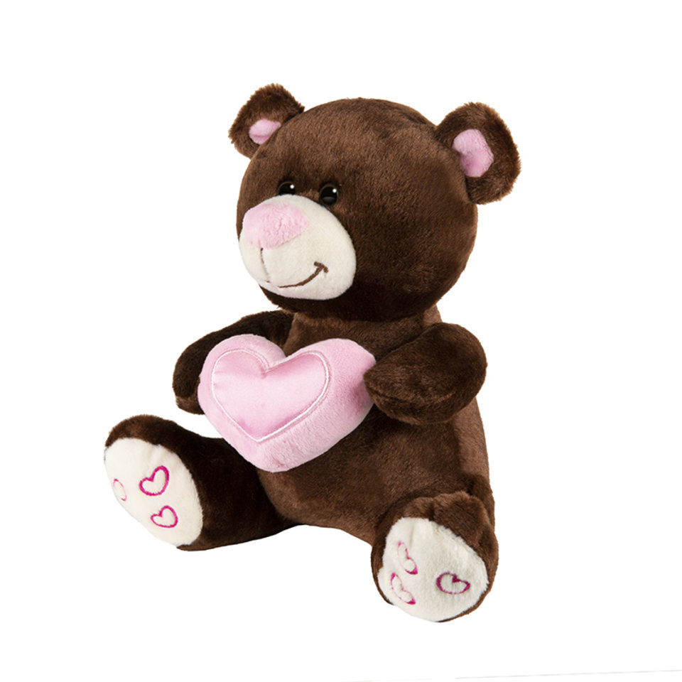 Медведь Коричневый с сердцем 22см MT-HH-B28876EB