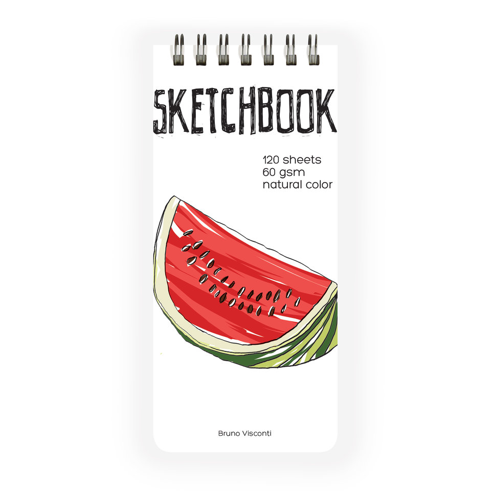 скетчбук 105х220 120 листов Bruno Visconti на гребне 60г/м2 1-553/01