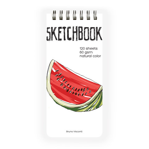 скетчбук 105х220 120 листов Bruno Visconti на гребне 60г/м2 1-553/01