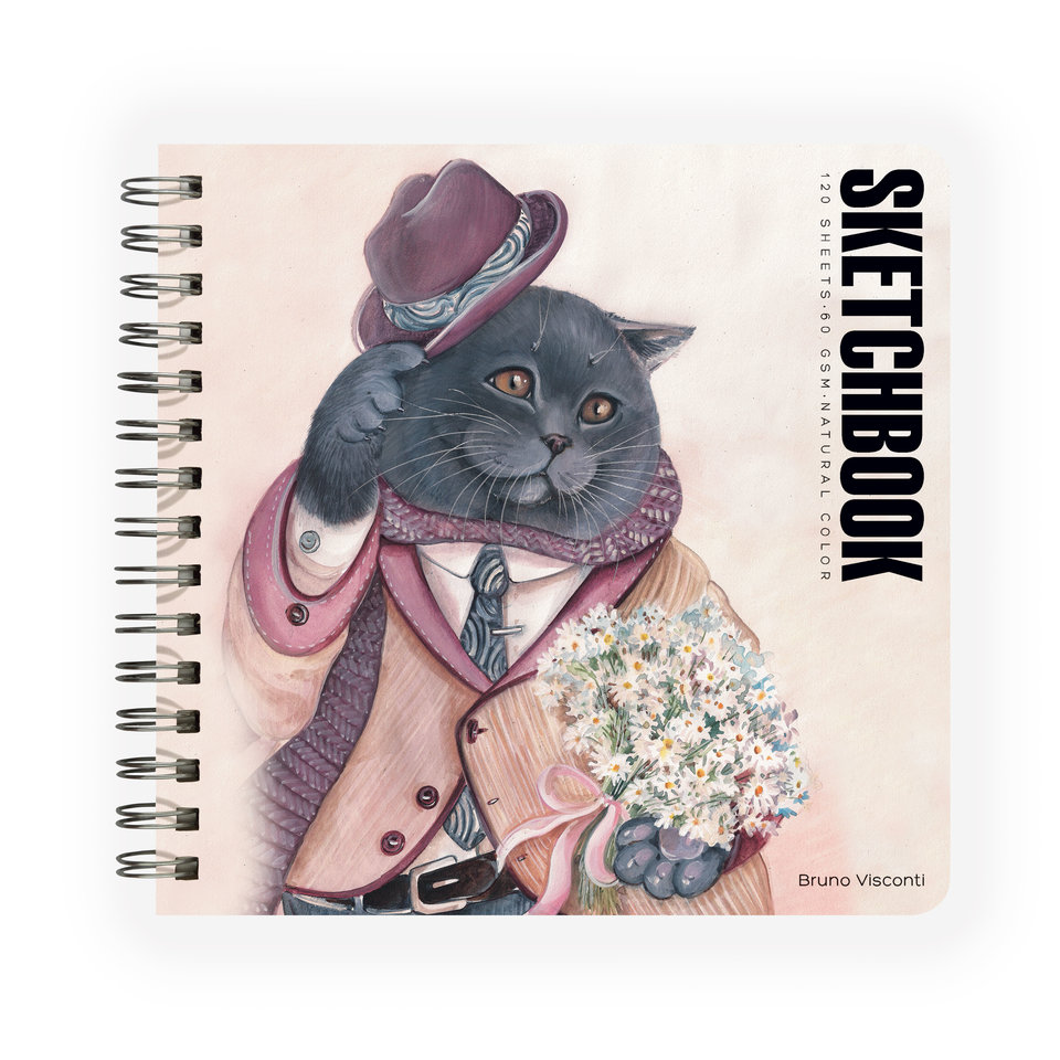 скетчбук А5 120 листов Bruno Visconti на гребне 60г/м2 1-551/01