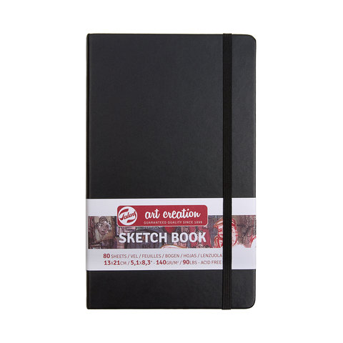 скетчбук А5 80 листов Art Creation 140г/м2 черный 9314002M