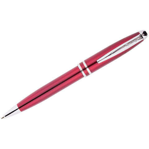 ручка шариковая Berlingo Silk Classic бордовый цвет корпуса, пластиковый футляр