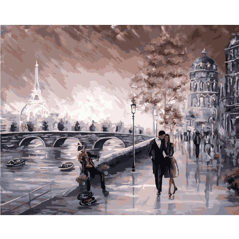 картина по номерам Вечерняя набережная 40х50см GX34218